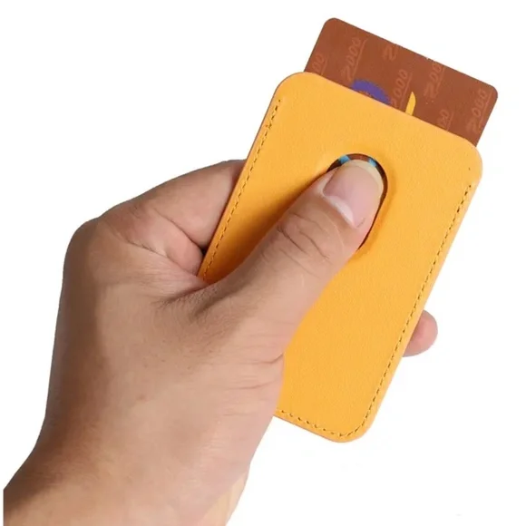 NEW Leather Phone Magnetic Card Wallet Apple Compatible - Multiple Colors Avail! - Picture 3 of 14